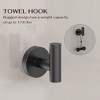 YAWWALK Round 4-Piece Bathroom Hardware Set with Towel Hook, Toilet Paper Holder, and Towel Bar - 2 of 4
