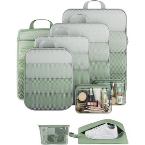 9/11 Set Compression Packing Cubes Travel Essentials,Compressible Expandable Large Luggage Suitcase Organizer - 1 of 4