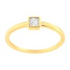 14K Yellow Gold Plated Silver 1/20 cttw Miracle Set Diamond Promise Ring - 2 of 4