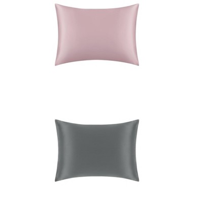 Unique Bargains 50% Silk Envelope Closure Soft Pillowcase for Hair and Skin 20"x30" 2 Packs