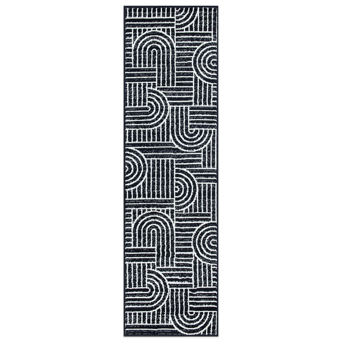 World Rug Gallery Contemporary Stripe Arch Design Area Rug: Stain & Fade-Resistant, Low Pile, Pet Friendly