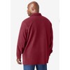 KingSize Men's Big & Tall Microfleece Shirtjacket - L, Rich Burgundy - 3 of 4