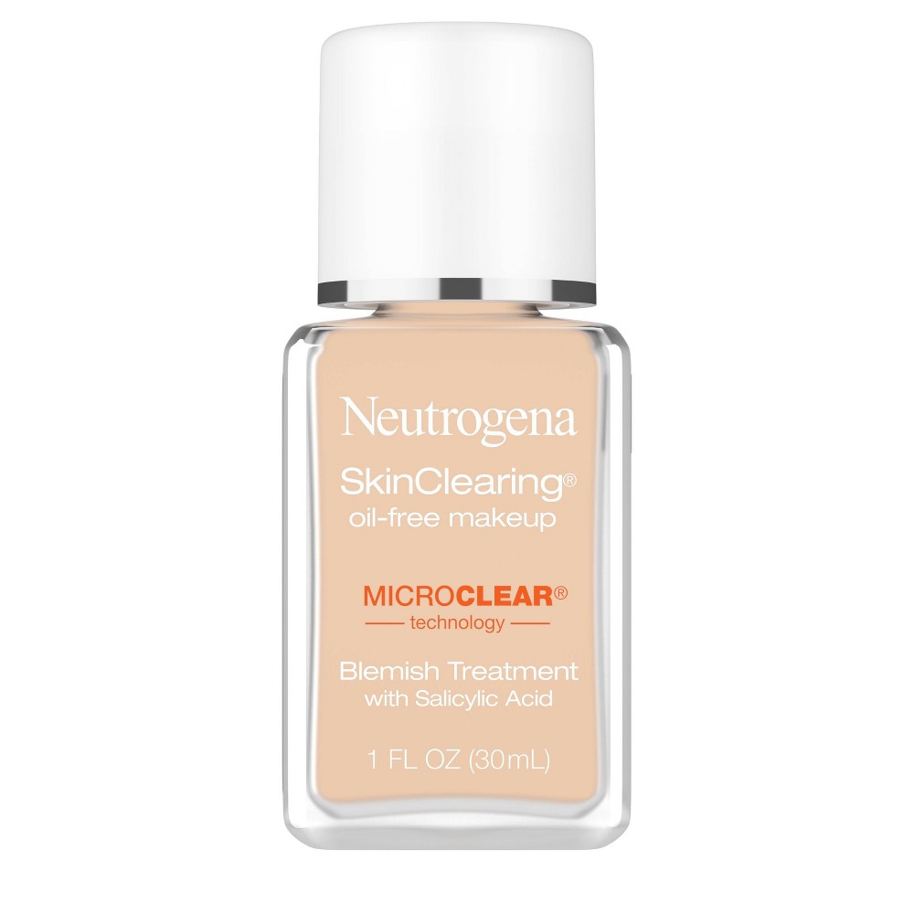 Photos - Foundation & Concealer Neutrogena Skin Clearing Oil-Free Liquid Foundation with Salicylic Acid - 60 Natural Beige - 1 fl oz 