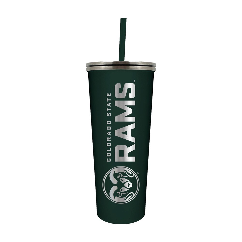 Photos - Glass NCAA Colorado State Rams 24oz Skinny Tumbler with Straw