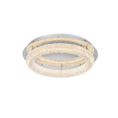 Elegant Lighting Bowen 1 - Light Flush Mount in  Chrome