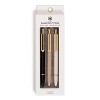 U Brands 3ct Monterey Ballpoint Pens Classic 1.0mm Black Ink: Fancy Pens for Journals, Cute & Gold Pens - 2 of 4