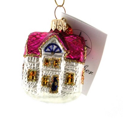 Christopher Radko Mini Manor House Cottage Home Quaint  -  Tree Ornaments