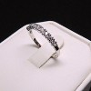 Caroline Anniversary Band for Women Half Eternity Ring White Gold Plated CZ Ginger Lyne - 4 of 4