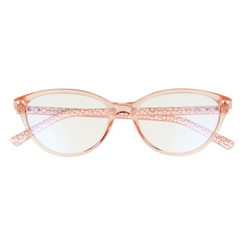 Pink cat eye reading hot sale glasses