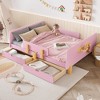 Okak Twin/Full Size Platform Beds with Storage Drawers & Hooks,Solid Wood Bed Frame for Kids,Teens,No Spring Box Needed - 3 of 4