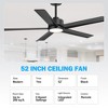 Airsurfer 52" LED Ceiling Fan with 3 Colors LED Light and Memory Function, 5 ABS Blades, 6-Speed DC Motor, Remote Control, 12° Blade Angle,Black - 4 of 4