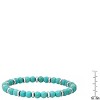 Steeltime Men's Turquoise Agate And Stainless Steel Beaded Bracelet - 3 of 4