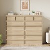 Garvee 7 Drawer Dresser for Bedroom, Natural 7 Chest of Drawers Tall with Concave Handles, Wooden Dresser Organizer for Living Room Nursery Entryway - 3 of 4