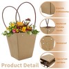 Unique Bargains Floral Bouquet Bag with Handle for Birthday Wedding Christmas Yellowish Brown 10 Pcs - 3 of 4