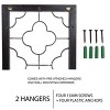Metal and Wood Wall Panel - Decorative Clover Scrollwork Trimmed in a Beveled Wood Frame for Home, Office & Bedroom Decor by Lavish Home - 4 of 4