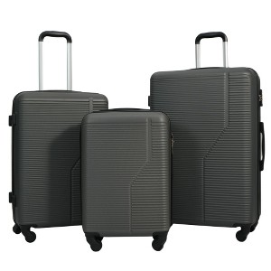Lyngins Hardshell 20/24/28 Inch Luggage Sets with Spinner Wheels,Built-in TSA Lock,Telescopic Handle,Suitcases Sets for Family Trips - 1 of 4