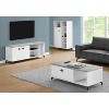 Monarch Specialties Tv Stand 60 Inch Console Media Entertainment Center Storage Cabinet Laminate Metal Grey White Contemporary Modern - 3 of 4