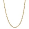 Black Bow Jewelry 4.5mm, 14k Yellow Gold, Open Concave Curb Chain Necklace - 3 of 4