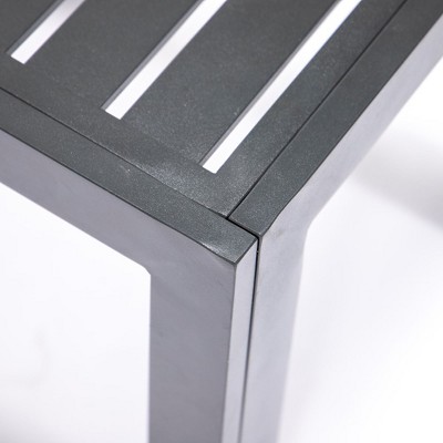 Chelsea White Aluminum Square Patio Side Table
