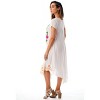 Riviera Sun Womens Embroidered Summer Dress - Short Sleeve Beach Cover Up with Woolen Embroidery- Dresses for Women - 2 of 3