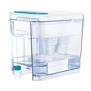 Perfect Pour XL 35-Cup Water Filter Dispenser, Reduces Microplastics, BPA Free, WQA Certified, Includes 2 Evolve+ Filters, Teal - 1 of 3