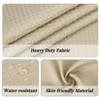 Kitchen Curtains 30 Inches Long White Window Curtains Waterproof Curtains for Bathroom Window Waffle Weave Textured Tier Curtains, 30"×30", Set of 2 - 2 of 4