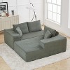 NicBex Modern Corduroy Sectional Sofa,Modular L Shaped Sectional Couch with Chaise and 5 Pillows for Living Room,Apartment,Office - 4 of 4