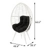 Gulches Black & White Patio Chair - with Removable Cushion, Indoor/Outdoor Use - 4 of 4