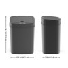 SEVOBAL Indoor Trash Cans 12L Garbage Can Kitchen Trash Can Automatic Sensor Touch Free Waste Bin for Bathroom Bedroom, Black, 10.3"*7.8"*14.1" - 2 of 4