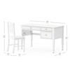 Guidecraft Avery Kids' Desk and Chair Set - White: Girls Wooden Study Desk with Storage Drawers, Computer Workstation for Children - 2 of 4