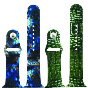 Olivia Pratt 2-Pack Printed Silicone Apple Watch Band - 1 of 4