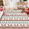 Coolmee Christmas Washable Rugs Snowflake Rug Non Slip Soft Non Shedding Indoor Holiday Decor Carpet for Living Room Bedroom - 2 of 4