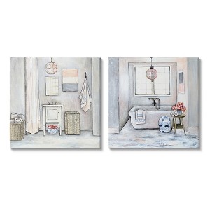 Stupell Industries Bathroom Interior Soft Home Cottage Design - 1 of 3