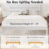 VECELO Platform Bed Frame With Rustic Vintage Wood Headboard and Footboard, Sturdy Metal Slats, No Box Spring Required - 4 of 4