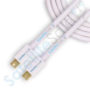 SatelliteSale Mini DisplayPort to Mini DisplayPort DP Cable Male to Male 4K/30Hz 8.64Gbps Universal Wire PVC White Cord - 1 of 4