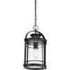 Booker 1-Light Mystic Black Outdoor Hanging Lantern - 2 of 4