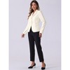 Allegra K Women's Elegant Work Office Lapel Collar Button Down Regular Fit Suit Blazer - 3 of 4