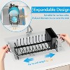 Attop Sink Dish Drying Rack - Expandable Small Dish Rack Over Sinks with Silicone Drying Tray, with Cutlery Holder, Drying Rack Fit for 14 ''-19'' - 3 of 4