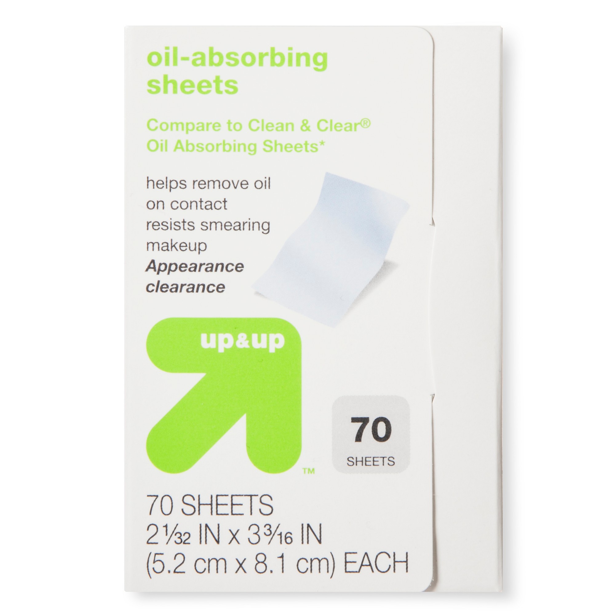 Oil Absorbing Sheets - 70ct - Up&Up (Compare to Clean & Clear Oil Absorbing Sheets)
