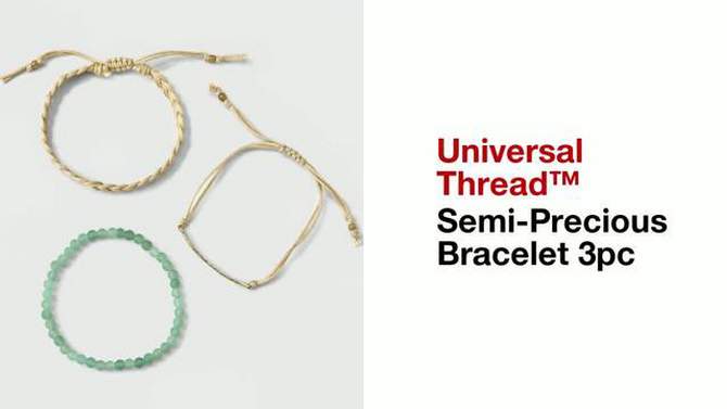 Semi-Precious Bracelet Set 3pc - Universal Thread™, 2 of 6, play video