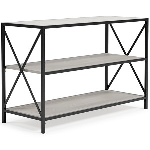 Signature Design by Ashley Casual Bayflynn Bookcase  White/Black - 1 of 4