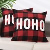 Unique Bargains Plaid Print Decorative Farmhouse Pillowcase 2 Pcs - 2 of 4