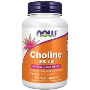 Choline-300 mg by Now Foods  -  100 Vegetarian Capsules - 1 of 3