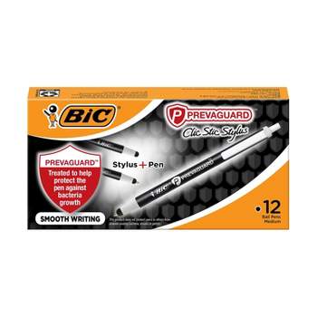 BIC Prevaguard Clic Stic Retractable Ballpoint Pen Medium Point Black Ink Dozen (CSSA11-BLK)