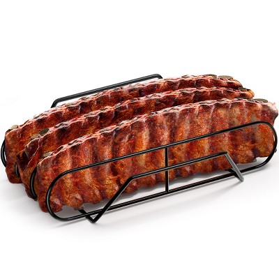 Sorbus Non-Stick Rib Rack - Porcelain Coated Steel Roasting Stand