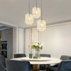 PAKOKULA 1-Light Silver 2-Tier Waterfall Crystal Hanging Pendant Light - 3 of 4