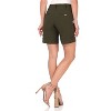 Rekucci Women's Pull-On Chic Urban Shorts with Pockets and Button Detail - 3 of 4