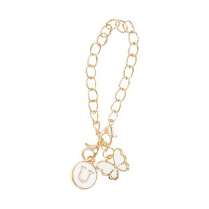 Unique Bargains Butterfly Heart Cup Chain Charm Water Cup Pendant 1 Pc - 1 of 4