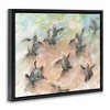 Stupell Industries Baby Sea Turtles Swimming Shore Floating Frame Canvas Art - 2 of 4