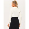 INSPIRE CHIC Women's Long Sleeve Lapel Collar Velvet Open Front Cropped Cardigan - 3 of 4